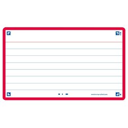 Oxford Fiches "Flash 2.0", 75 x 125 mm, ligné, rouge