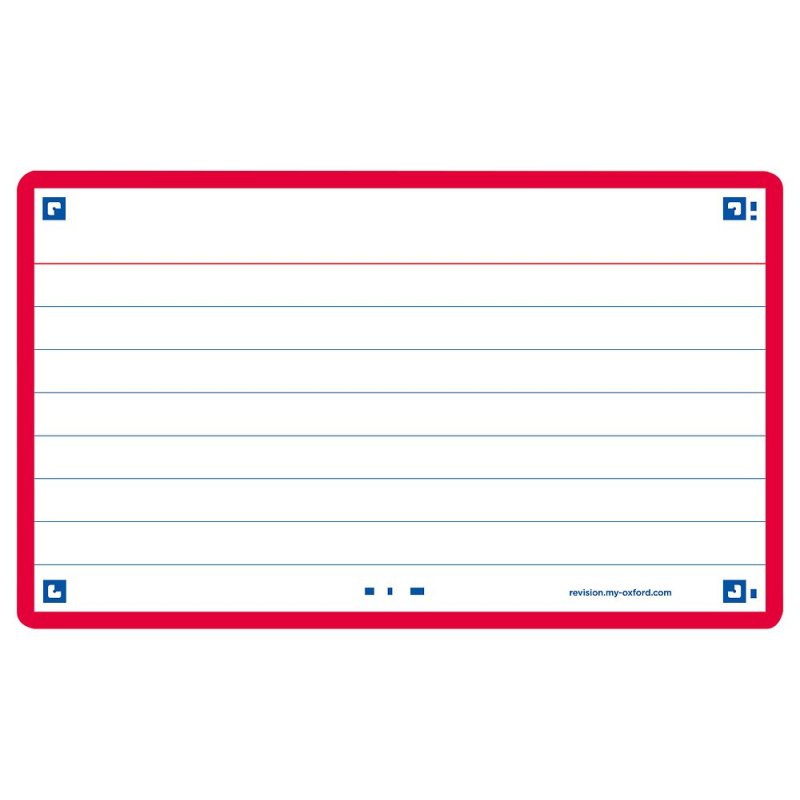 Oxford 400133880 index card Red 80 pc(s)
