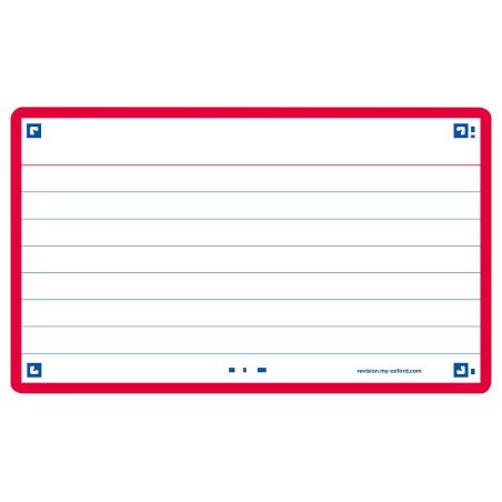 Oxford Fiches "Flash 2.0", 75 x 125 mm, ligné, rouge