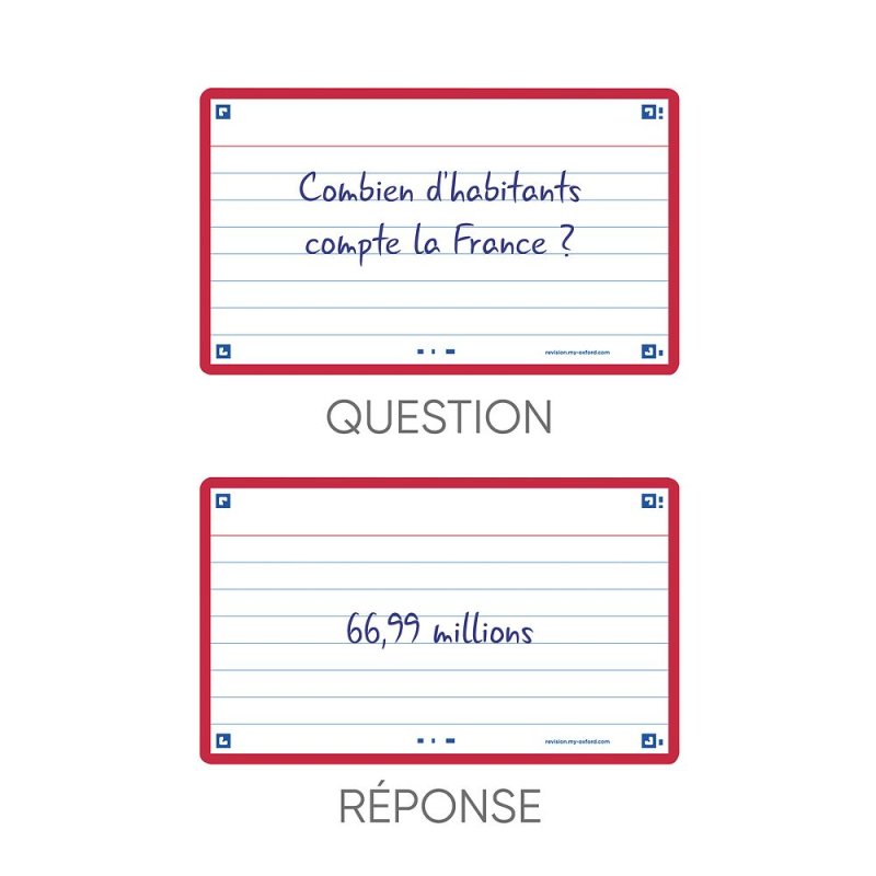 Oxford 400133880 index card Red 80 pc(s)