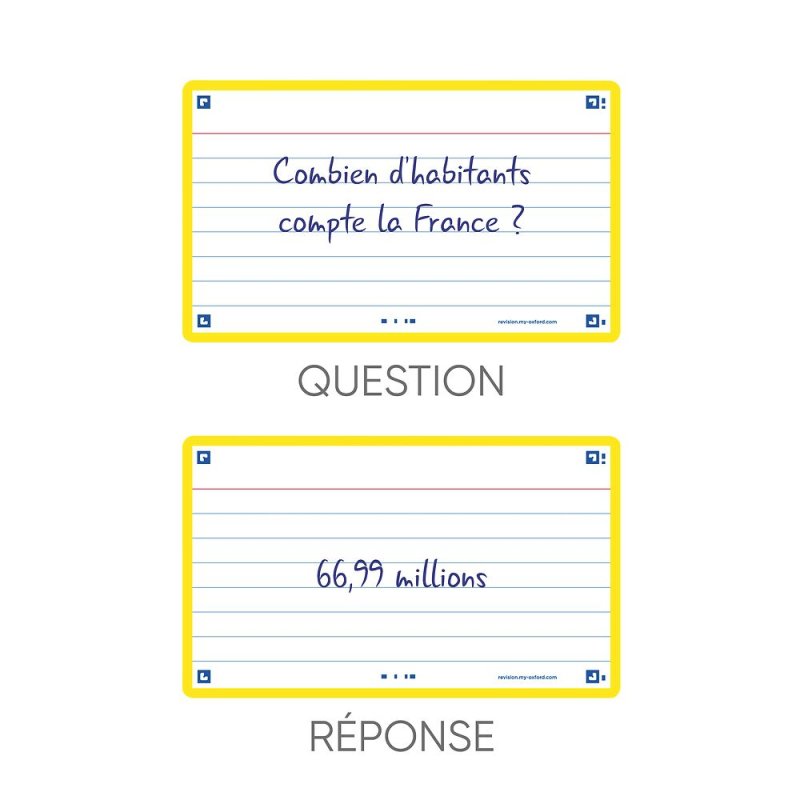 Oxford 400133883 index card Yellow 80 pc(s)