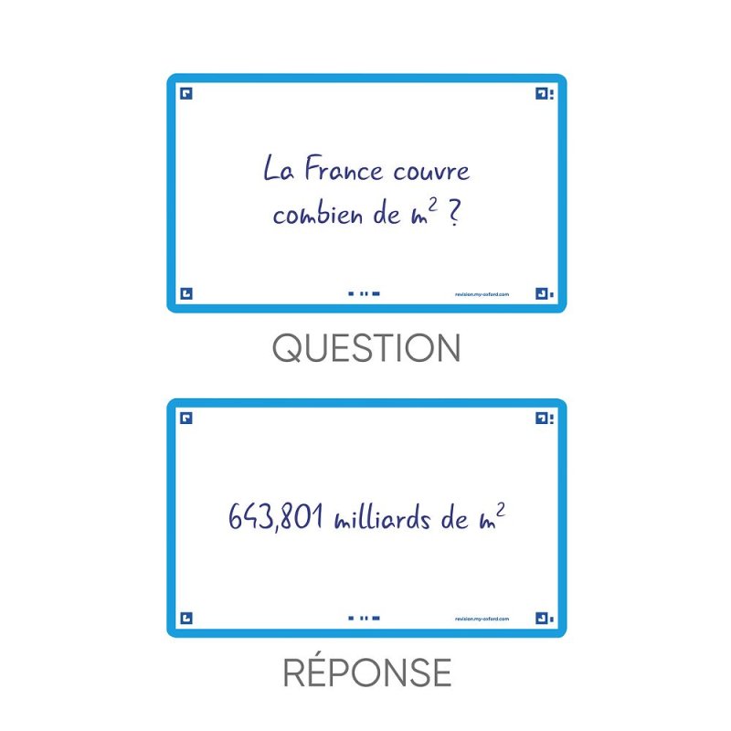 Oxford Fiches "Flash 2.0", 75 x 125 mm, uni, turquoise