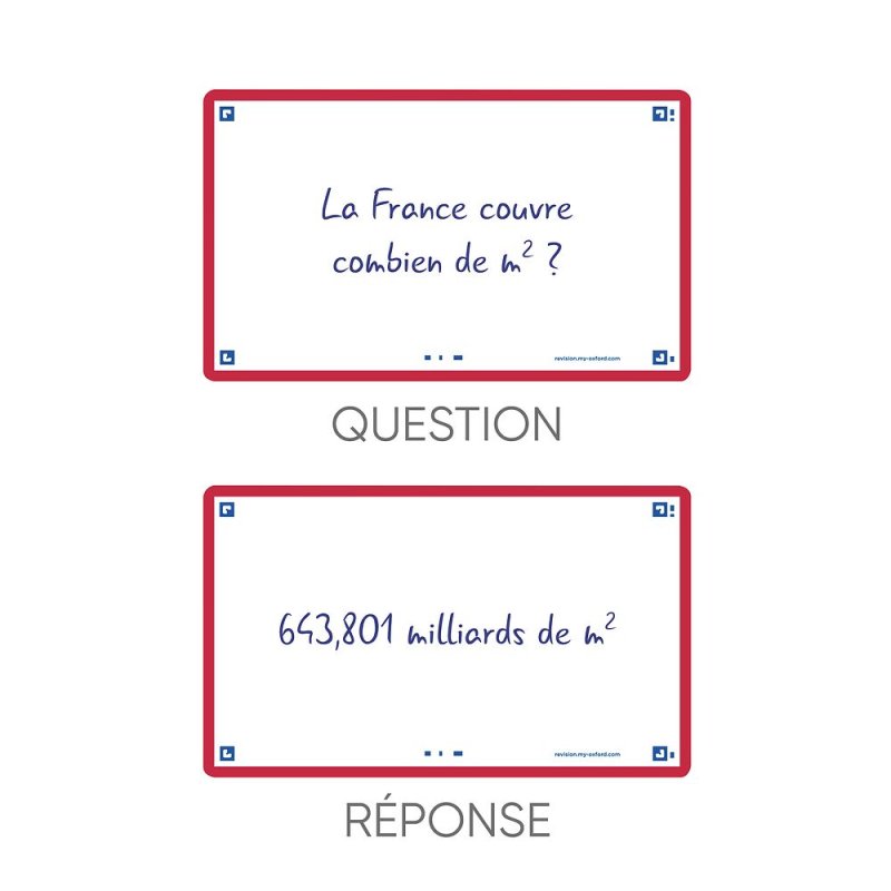 Oxford Fiches "Flash 2.0", 75 x 125 mm, uni, rouge