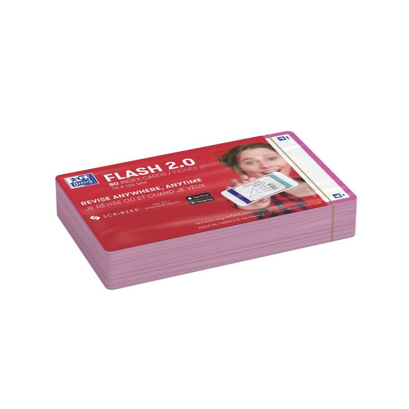 Oxford 400133893 index card Fuchsia 80 pc(s)