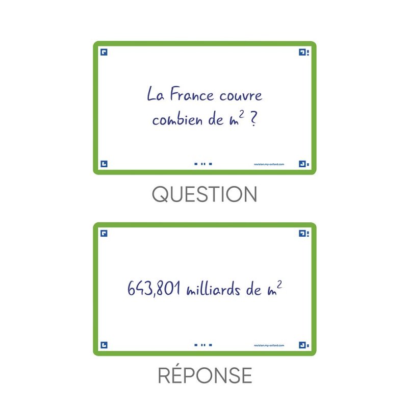 Oxford Fiches "Flash 2.0", 75 x 125 mm, uni, vert