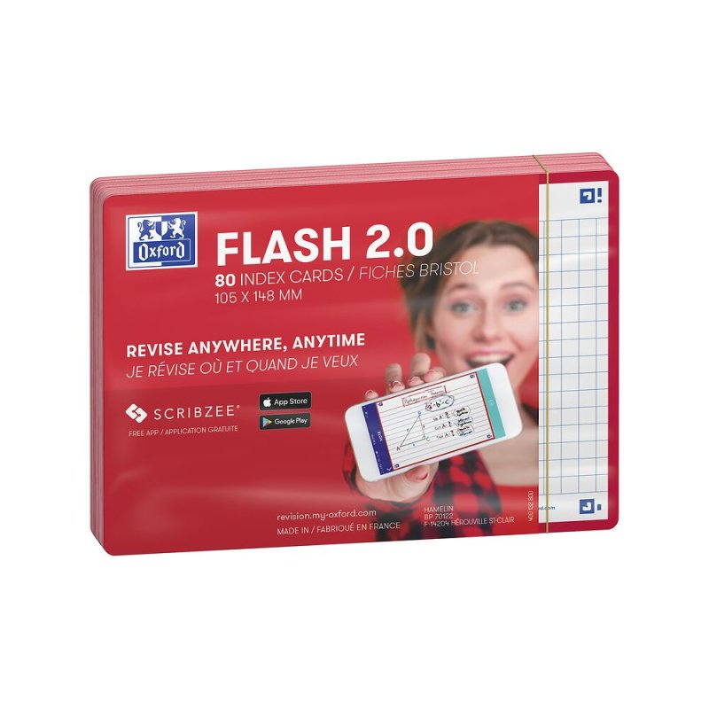 Oxford 400133904 index card Red 80 pc(s)