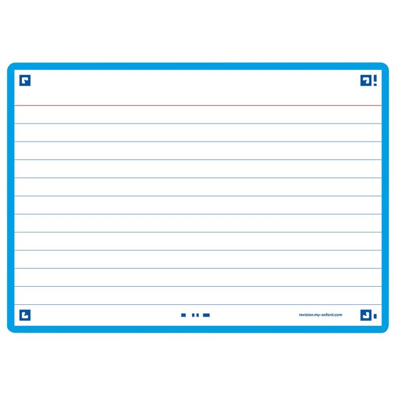 Oxford Fiches "Flash 2.0", 105 x 148 mm, turquoise