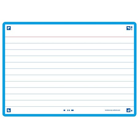 Oxford Fiches "Flash 2.0", 105 x 148 mm, turquoise
