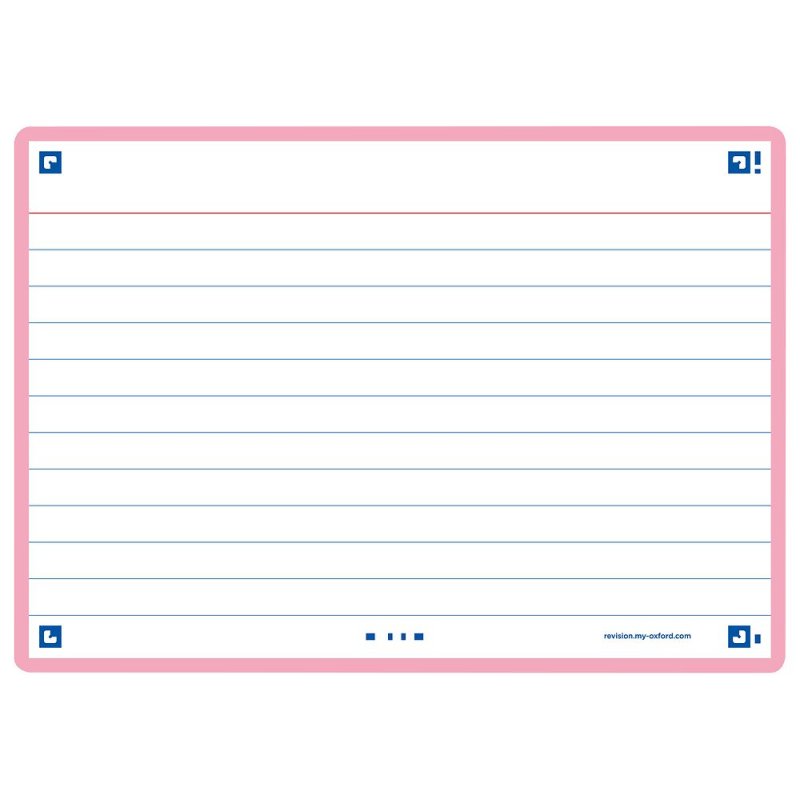 Oxford Fiches "Flash 2.0", 105 x 148 mm, rose