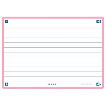 Oxford Fiches "Flash 2.0", 105 x 148 mm, rose