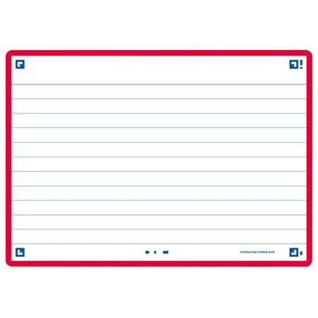 Oxford 400133916 index card Red 80 pc(s)