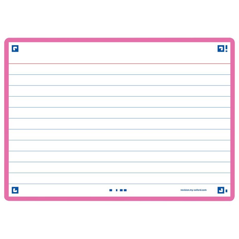 Oxford Fiches "Flash 2.0", 105 x 148 mm, fuchsia