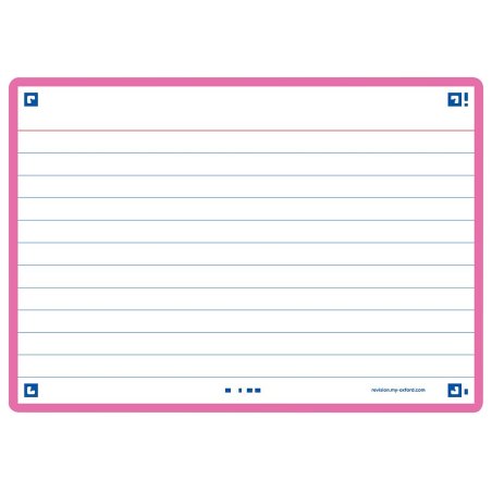 Oxford 400133917 index card Fuchsia 80 pc(s)