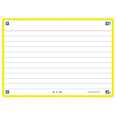 Oxford Fiches "Flash 2.0", 105 x 148 mm, jaune