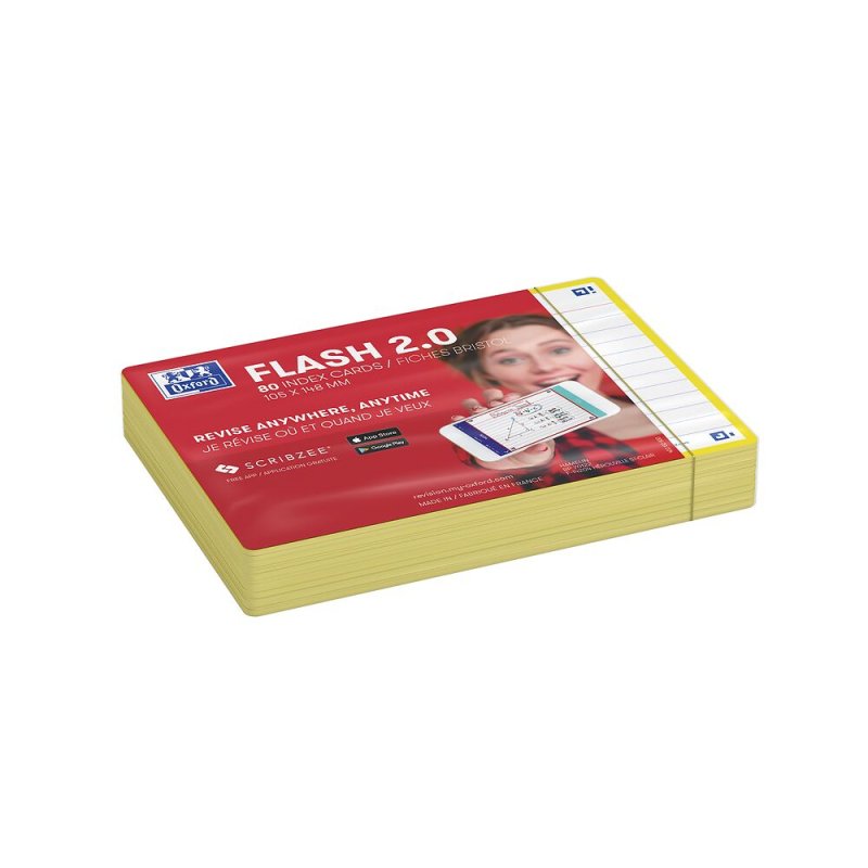 Oxford 400133919 index card Yellow 80 pc(s)