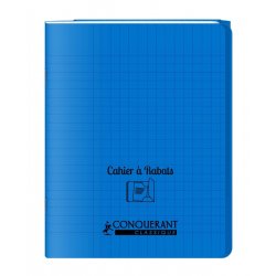 CONQUERANT CLASSIQUE Cahier à rabat 170 x 220 mm, bleu
