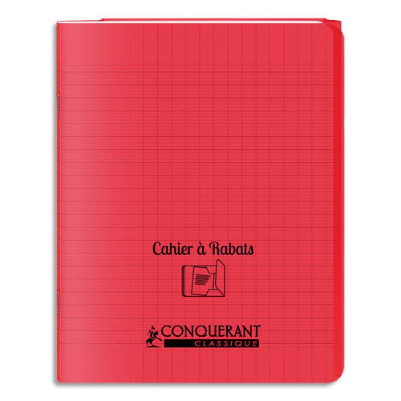 CONQUERANT CLASSIQUE Cahier à rabat 170 x 220 mm, rouge