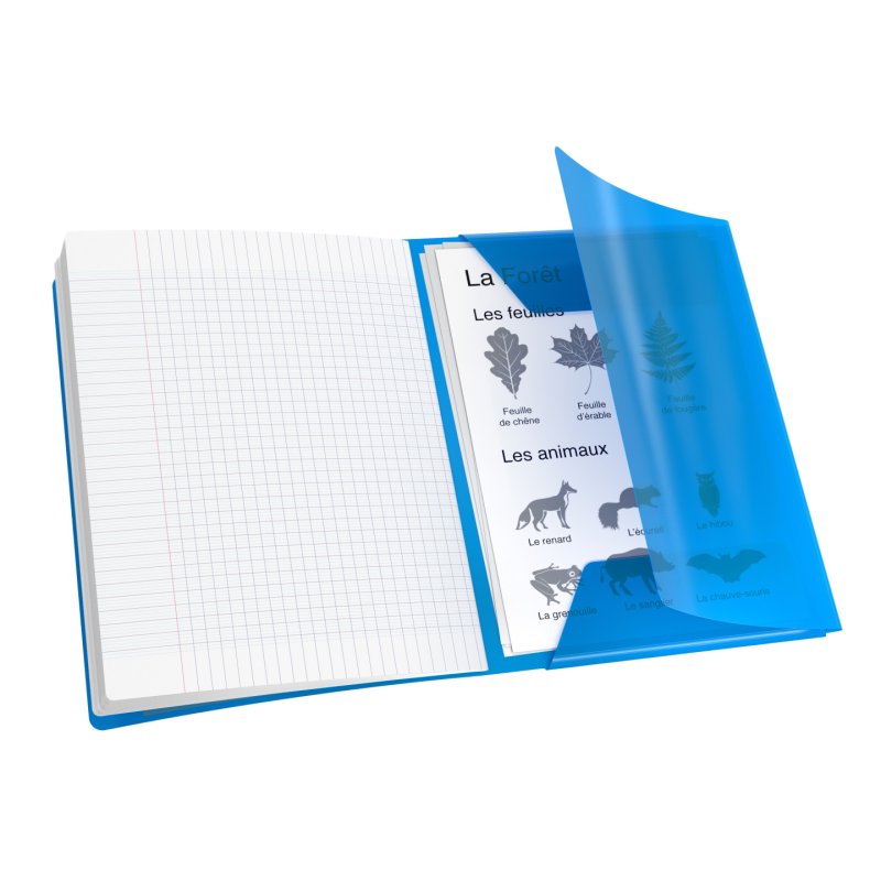 CONQUERANT CLASSIQUE Cahier à rabat 240 x 320 mm, bleu