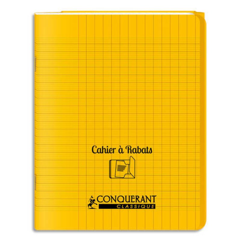 CONQUERANT CLASSIQUE Cahier à rabat 240 x 320 mm, jaune