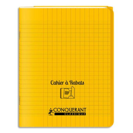 CONQUERANT CLASSIQUE Cahier à rabat 240 x 320 mm, jaune