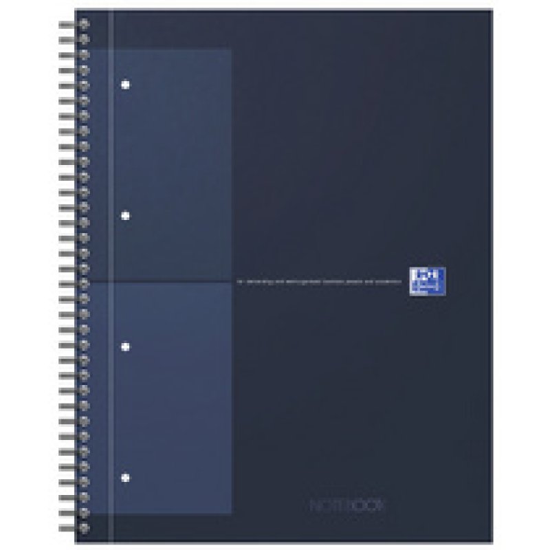 Oxford International Cahier NOTEBOOK, A4, ligné, bleu foncé