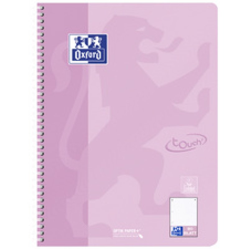 Oxford Cahier Touch pastel, A4, quadrillé