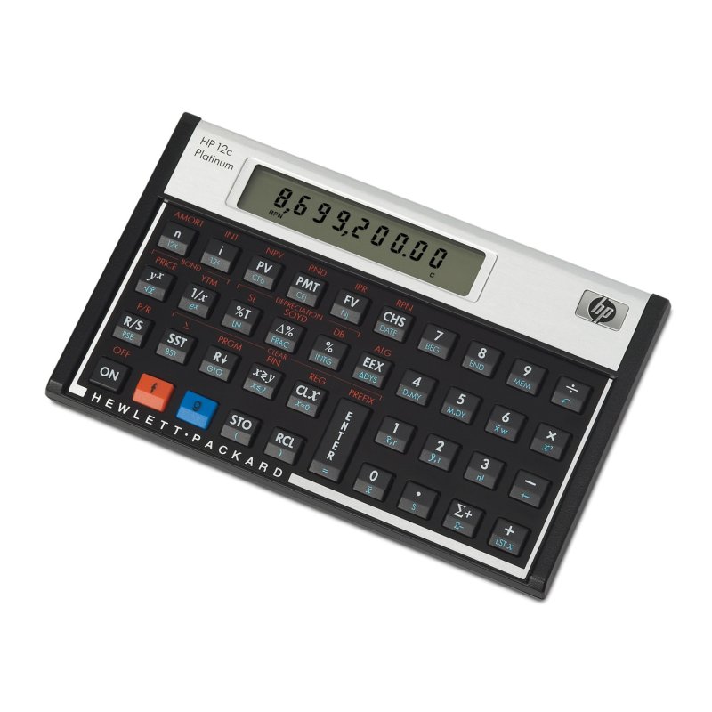 HP 12c calculator Desktop Financial Aluminium, Black