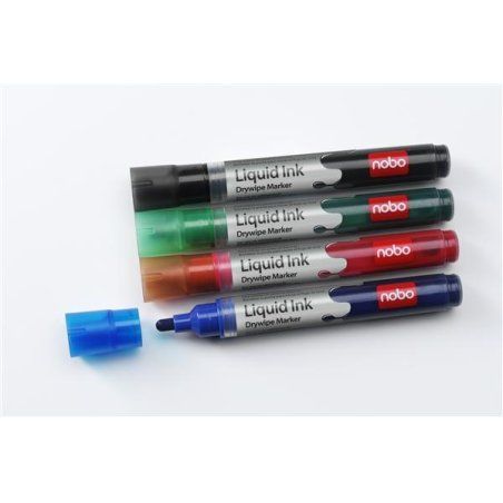 Nobo Marqueurs effaçables à sec Liquid Ink coloris assortis (6)