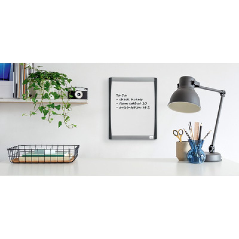 nobo Tableau blanc mural à cadre incurvé, (L)215 x (H)280 mm