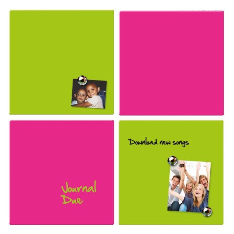 Rexel Magnetic Square Tile 360x360mm Pink