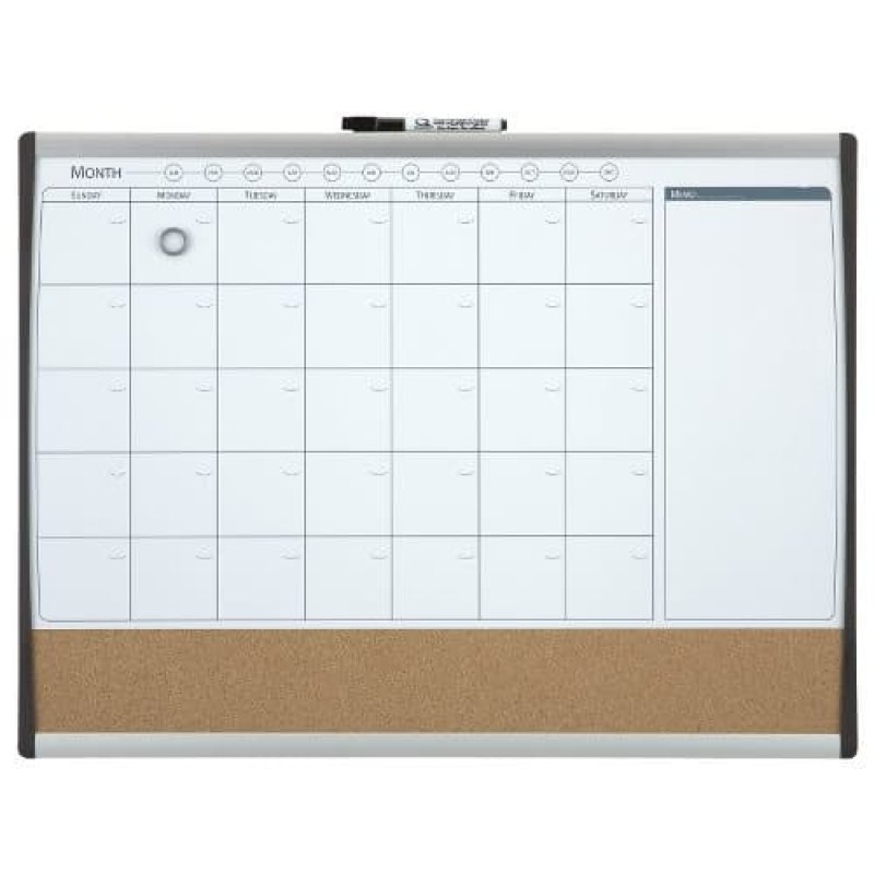 nobo Tableau combiné à grille de calendrier, (l)585x(H)430mm