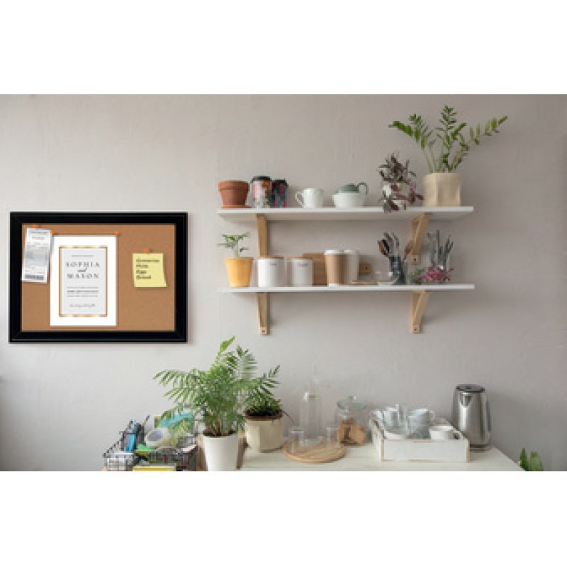 Rexel Cork Board with Black Wooden Frame 585x430mm