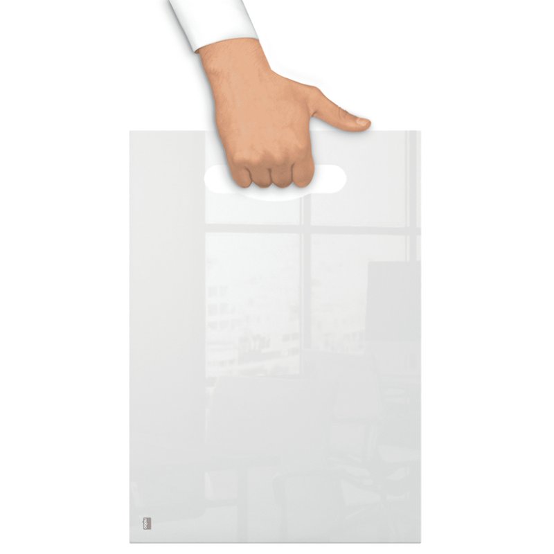 nobo Tableau blanc/bloc-notes de bureau avec poignée, A4
