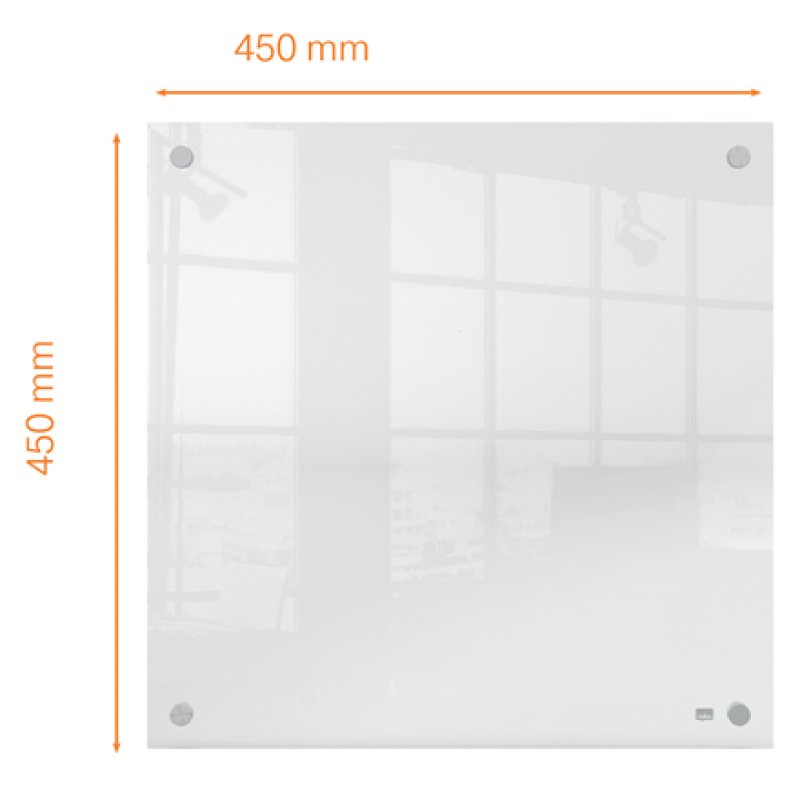 nobo Tableau blanc mural acrylique, (L)450 x (P)28x (H)450mm