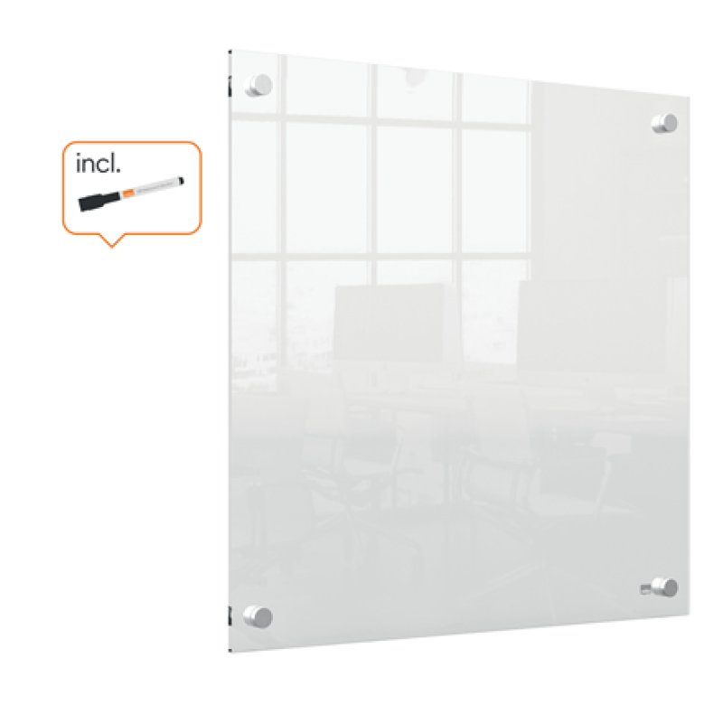 nobo Tableau blanc mural acrylique, (L)450 x (P)28x (H)450mm