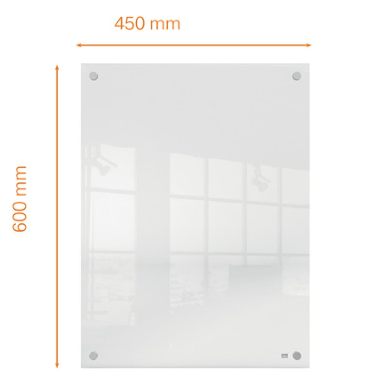nobo Tableau blanc mural acrylique, (L)600x (P)28 x (H)450mm