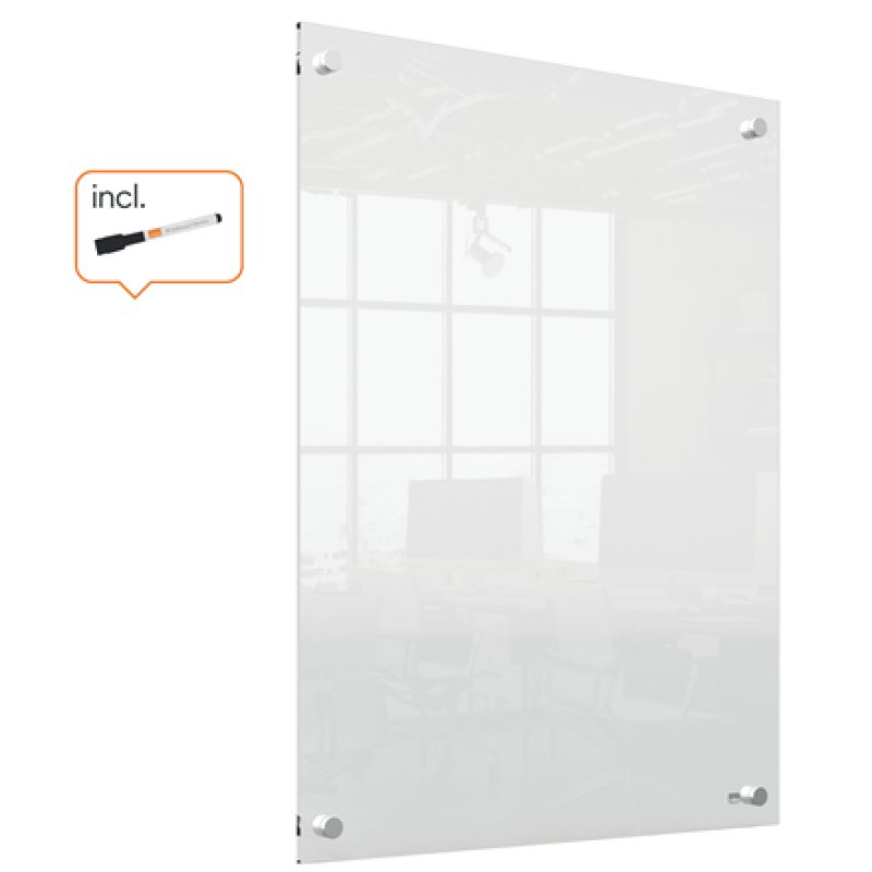 nobo Tableau blanc mural acrylique, (L)600x (P)28 x (H)450mm