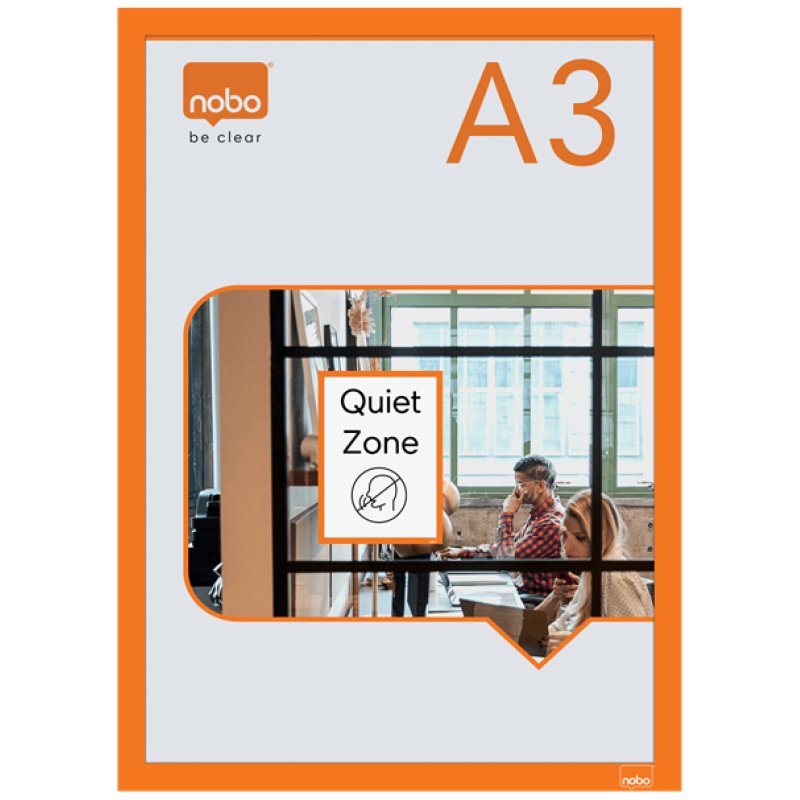 Nobo 1915698 cadre magnétique A3 Orange