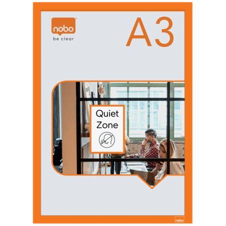 Nobo 1915698 magnetic frame A3 Orange