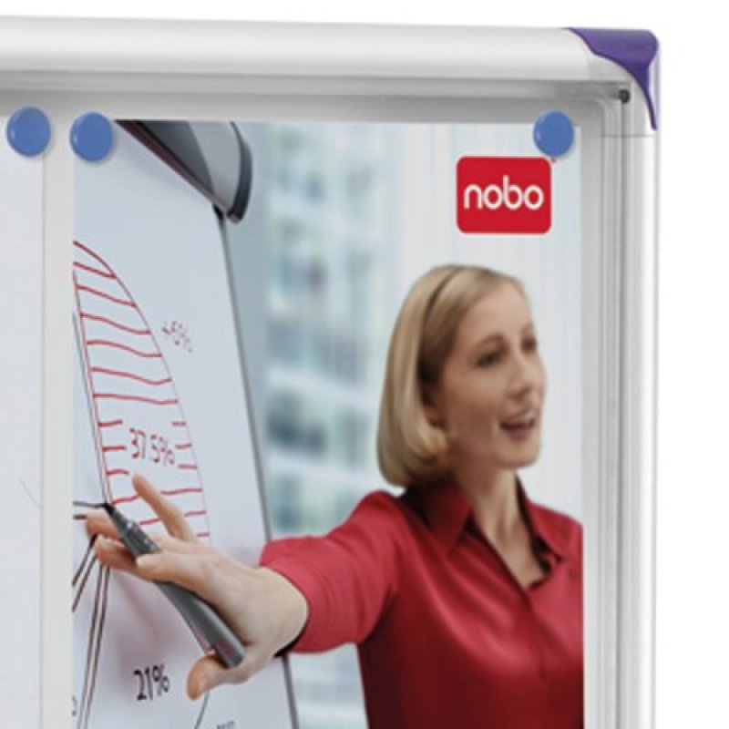 Nobo Extra Flat Glazed Case Magnetic 4xA4