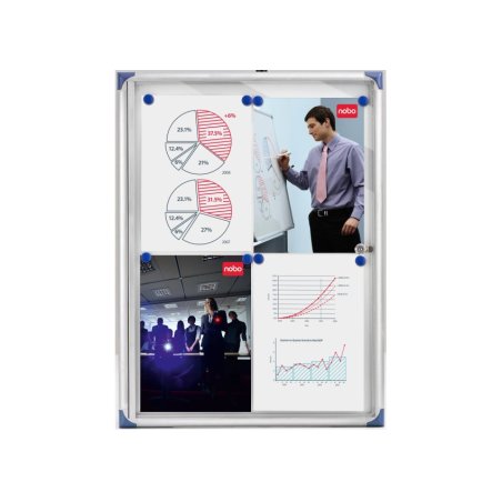 Nobo Vitrine d`intérieur extra plate à fond magnétique 2xA4