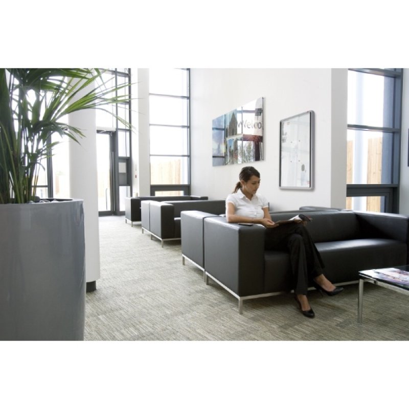 nobo Vitrine d'affichage Premium Plus, fond en métal, 6x A4