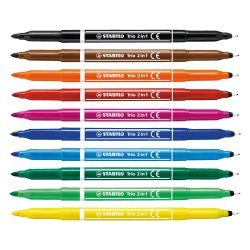 STABILO Trio 2 in 1 stylo-feutre Multicolore 10 pièce(s)