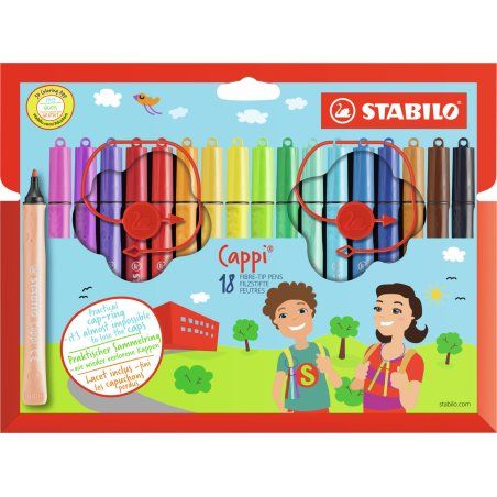 STABILO Cappi felt pen Medium Multicolour 18 pc(s)