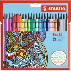 STABILO Pen 68 felt pen Fine Multicolour 24 pc(s)