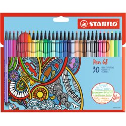 STABILO Pen 68 Cardboard Wallet 30 colouring pens