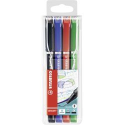 STABILO SENSOR fine stylo fin Noir, Bleu, Vert, Rouge 4 pièce(s)