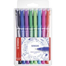 STABILO SENSOR fine fineliner Black, Blue, Green, Lilac, Pink, Red, Turquoise 8 pc(s)