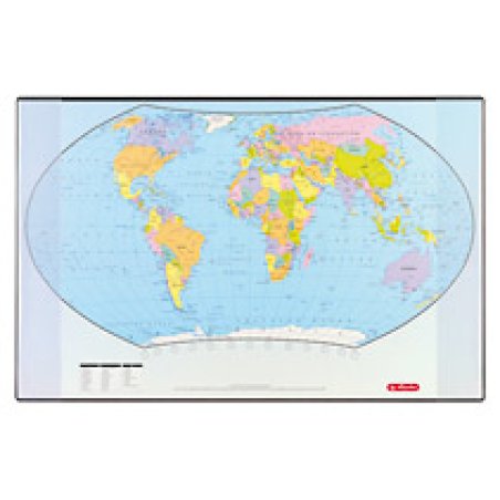 herlitz Sous-main avec une carte politique du monde
