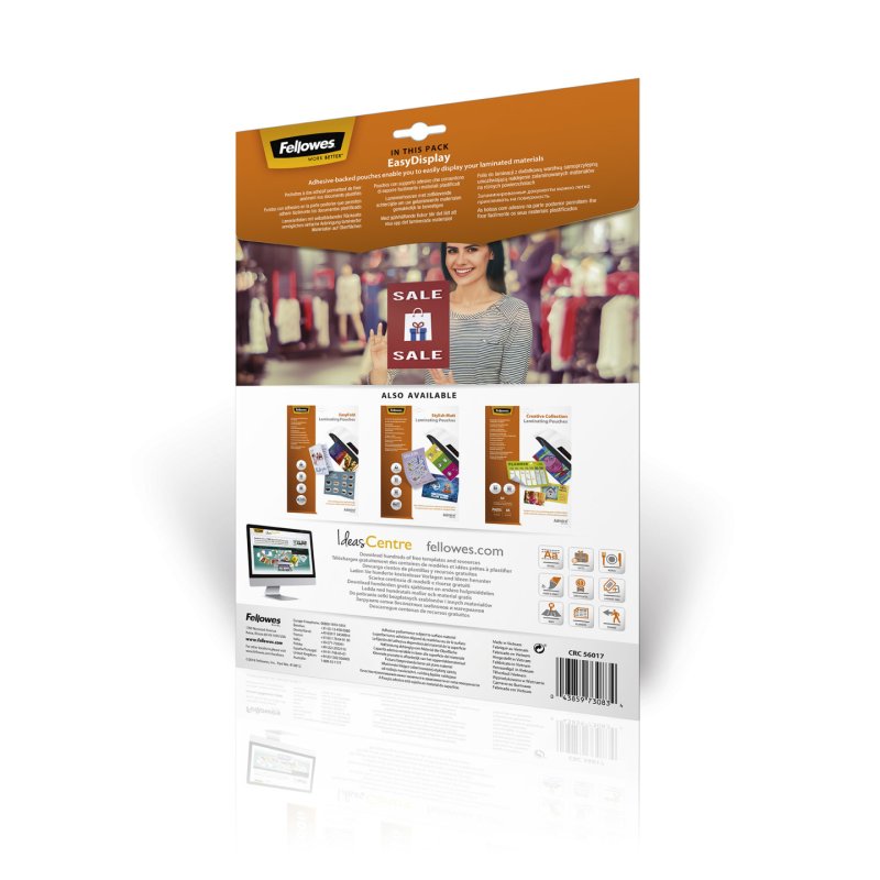 Fellowes Pochette de plastification, autocollant, A4